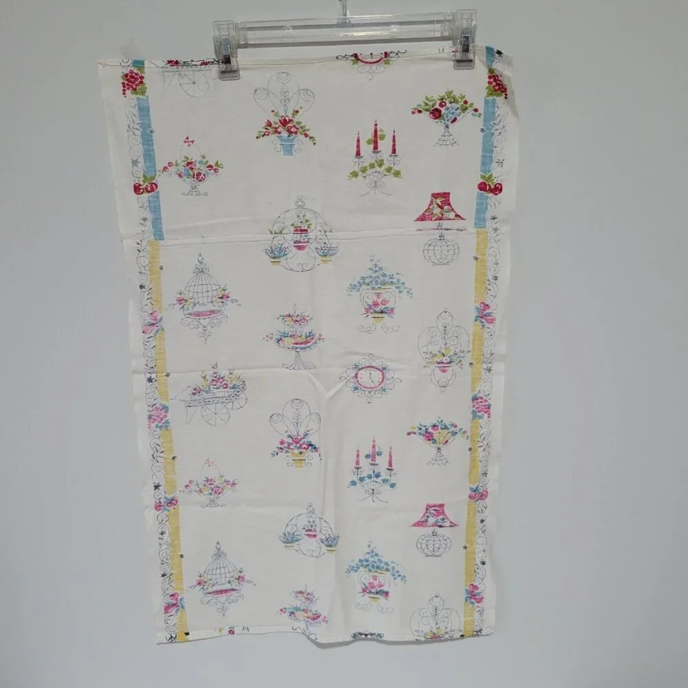 Handmade Flour Sack Dish Towel Vintage Kitchen 31